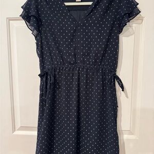 Elegant Black Polka Dot Dress
